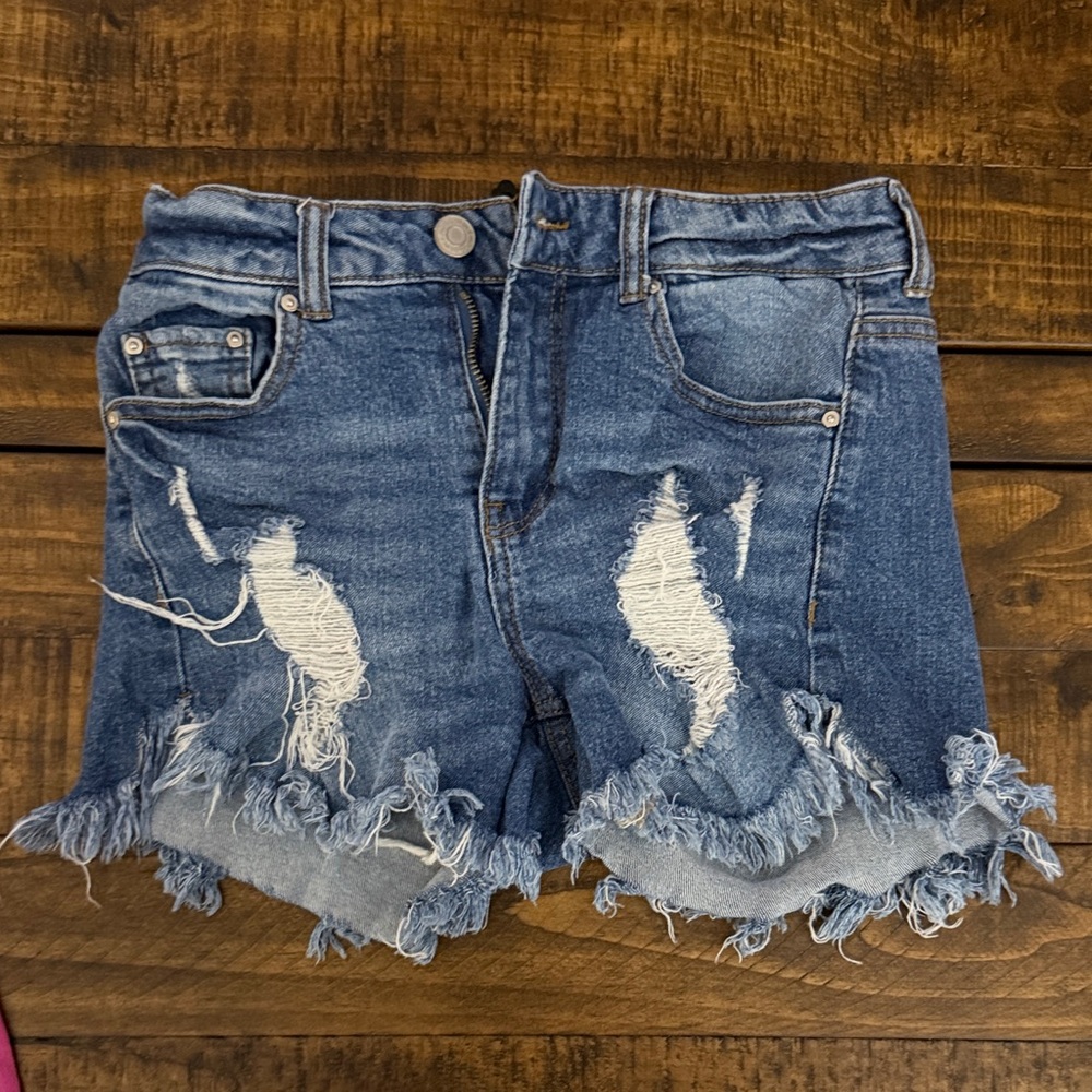 Distressed Denim Women Shorts indigo rein brand